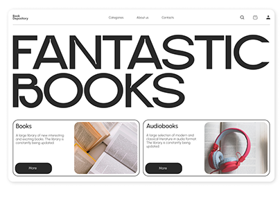 Home page of the e-book and audiobook service.