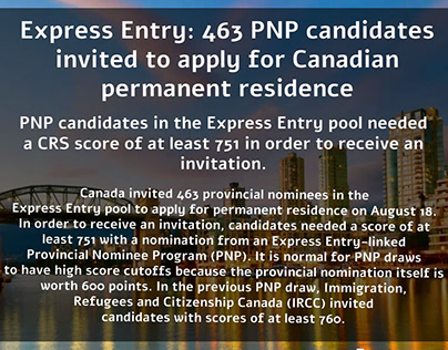 463 PNP invites invited to apply CAN PR:Exxence india