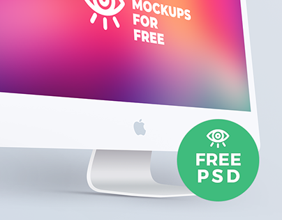 iMac Perspectictive Mock up / Free PSD