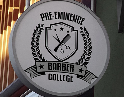 Pre Eminence Barber College Logo