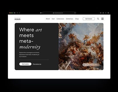 ART MUSEUM WEBSITE DESIGN || UI DESIGN