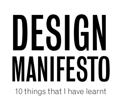 Design Manifesto for Critical Debates in Design Module