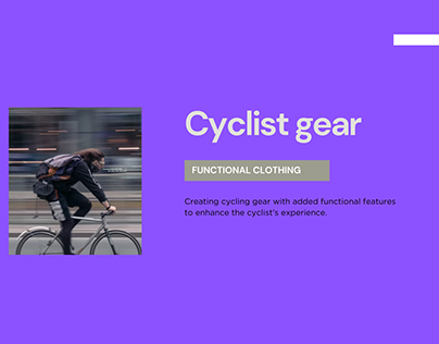 Functional wear: Cyclist gear