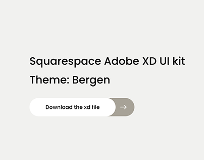 Squarespace Bergen Theme AdobeXD UI Kit