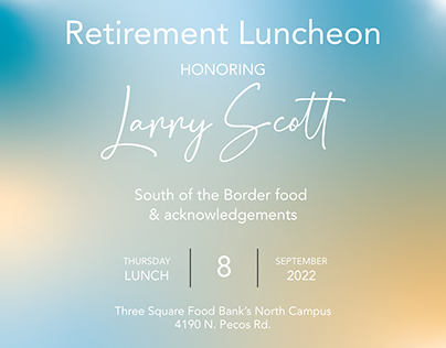 Retirement Luncheon Invitation