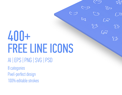Freebie 400 Line Icons