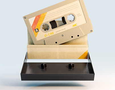 Retro Audio Cassette Tape And Cover