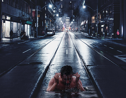 SWIMMING ON THE STREET