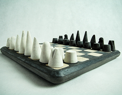 Concrete chess set