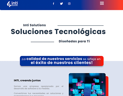 Diseño Página Web - Inti Solutions