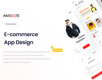 AntiDote E-commerce App UI design Case study