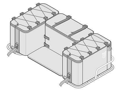 Illustrations for ATV-bags assembly instruction