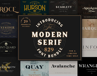 THE MODERN SERIF FONT BUNDLE - LIMITED TIME ONLY