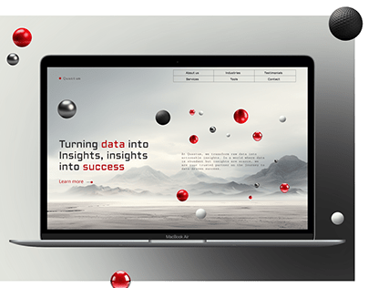 Website design concept for Data analytics agency