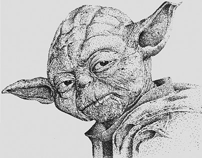 Master Yoda pointilis technique