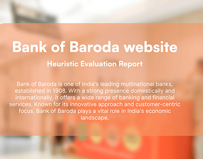 Project thumbnail - Heuristic Evaluation of BOB (Bank of Baroda) website