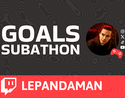 LEPADAMAN - Goals Subathon | Conception graphique
