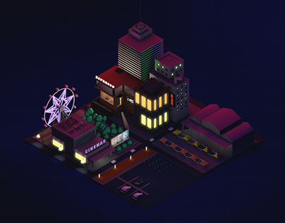 Day and Night-low poly