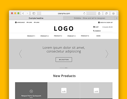An E-commerce Web Wireframe