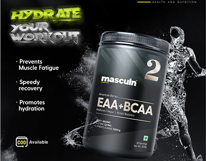 hydrate your workout routine by Masculn's EAA +BCAA