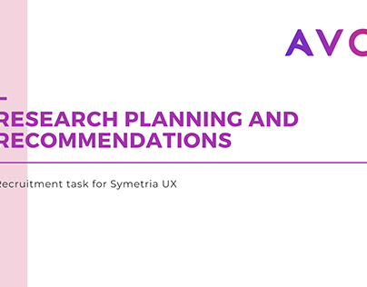 Research planning & recommendations
