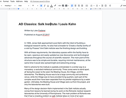Salk Institute/Louis Kahn