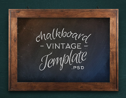 Chalkboard Vintage Mock-Up Template