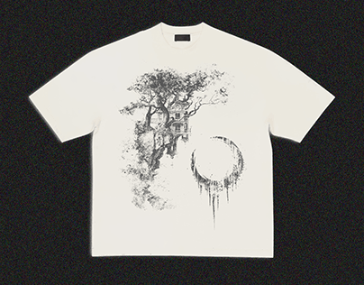 old mystical tree house graphic tee