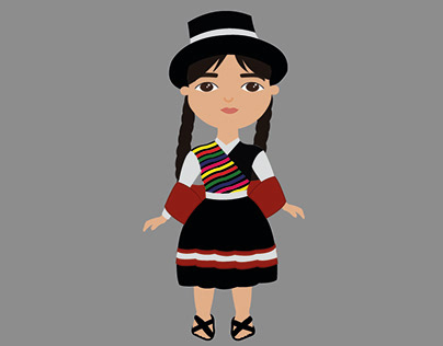 Ilustracion de Vestimenta Peruana