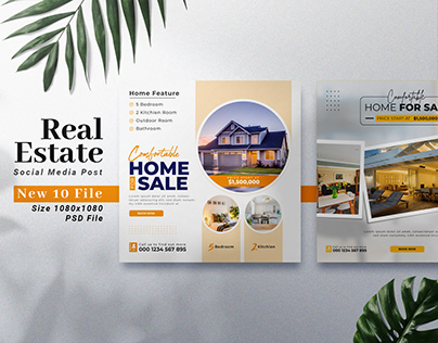 Real estate house property post or social media banner