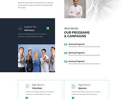 Advocacy Group Homepage Design