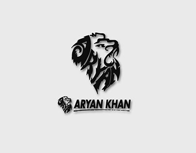 Name Branding Logo - Aryan Khan Name Logo Design