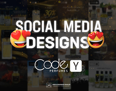 Social media designs for "Code perfume" in Dubai