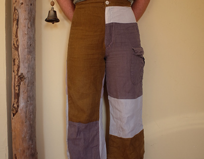 Patchwork Linen Pants