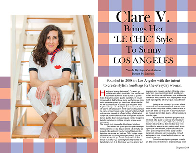 Clare V-Magazine Layout Design