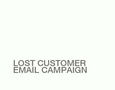 Lost Customers Email Campaign