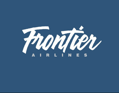 Hand Lettered Logo for Frontier Airlines