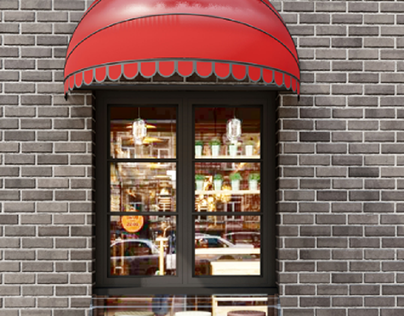 waffle shop window design