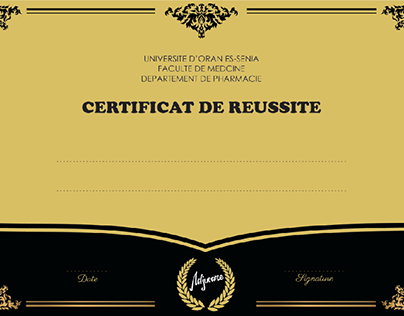 Certificat de réussite