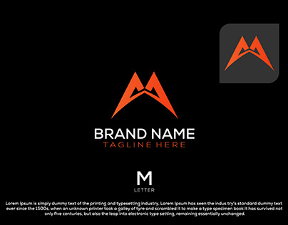 Modern M letter logo design -logos