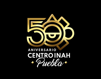 Logo 50 aniversario Centro INAH Puebla