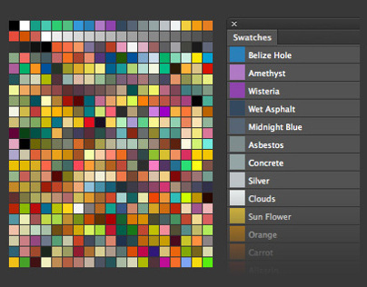Vol.1 of Photoshop Swatches Library for Flat UI Design