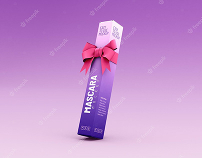 68 mockups to present the tube mascara with the ribbon.