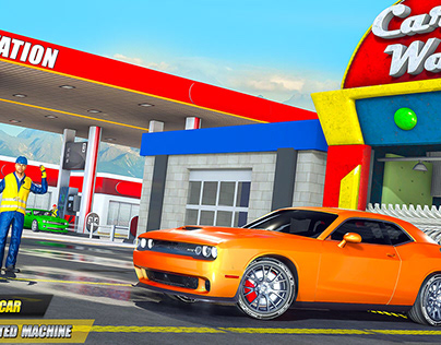 Car Gas Station Simulators :City Car Driving Games