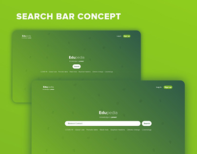 Search bar UI Concept (Tablet/Touch Screen Laptops)