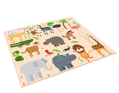 baby floor mats for crawling design safari theme