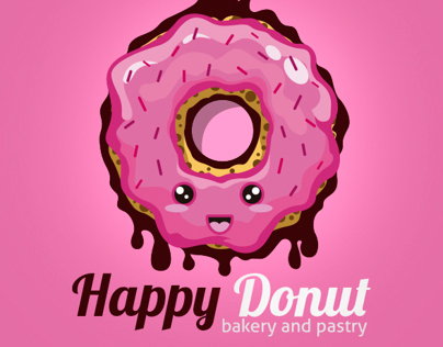 Happy Donut Logo Template