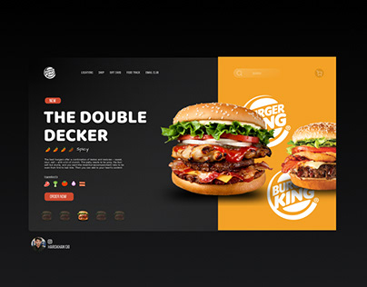 The double decker burger king landing page rebranding