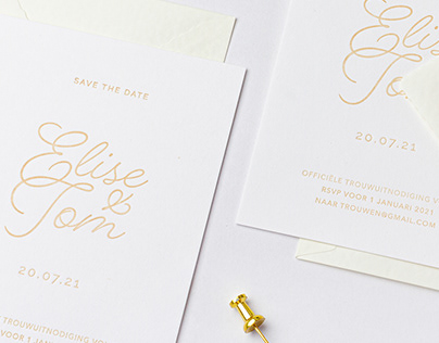 Letterpressed Save the Date Invitations