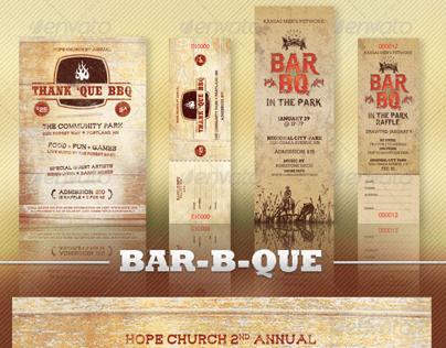 Event Flyer and Ticket Template Bundle Vol 2: BBQ
